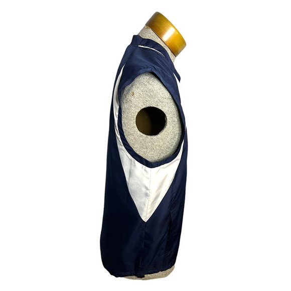 PGA Tour Pullover Windbreaker Vest Navy Blue White Top Activewear Men Size Small - Picture 3 of 10